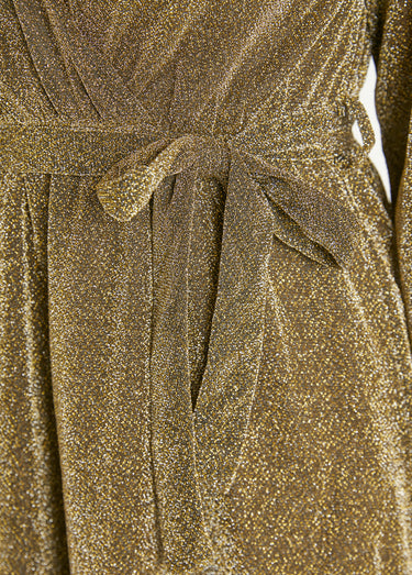Robe courte chic brillante cache-coeur Dore