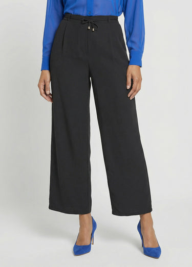 Pantalon large élastiqué, Essentiel Noir