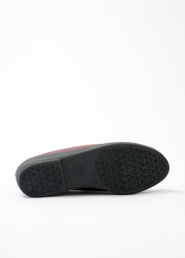 Derbies grande largeur scratchées cuir brodées Bordeaux