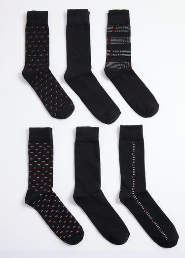 Chaussettes classiques assorties coton Assortis Noir
