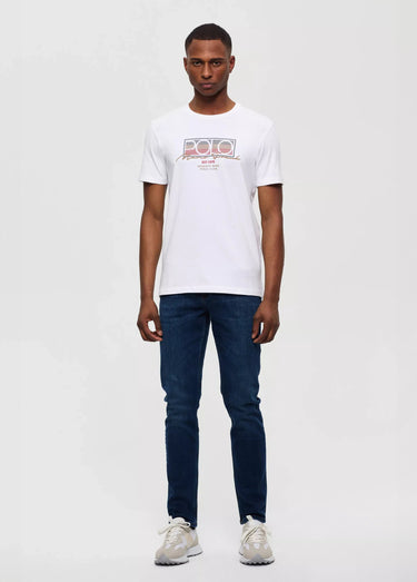 T-shirt à manches courtes, thème polo Blanc