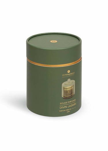 Bougie parfumée sous cloche de verre Vert