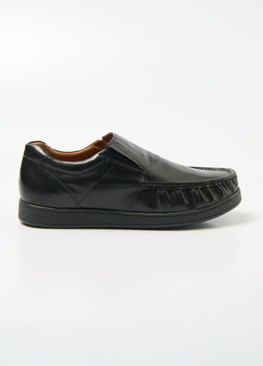 Mocassins élastiqués cuir semelle amovible Noir