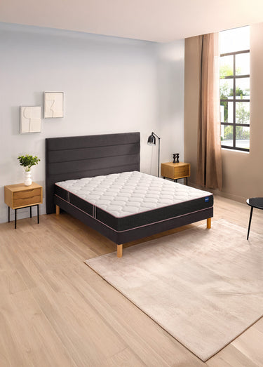 Matelas ferme en mousse anti_acariens, haut. 20cm Blanc