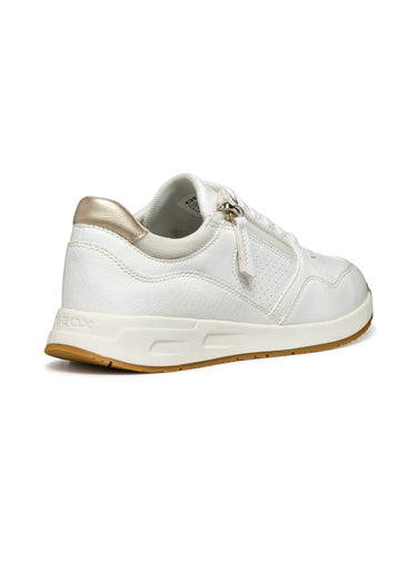 Baskets compensées lacets et zips Blanc