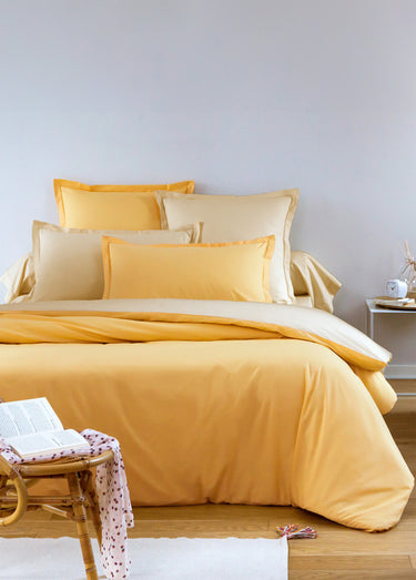 Drap housse pur coton uni, Relax Jaune banane