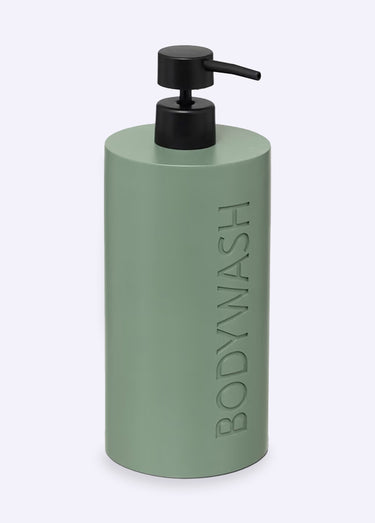 Distributeur pompe savon 1L avec texte Gel douche vert