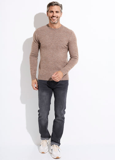 Pull col rond fine jauge, coupe ajustée Camel