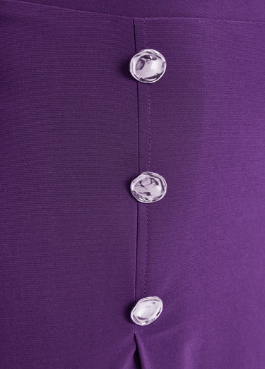 Jupe évasée mi longue maille unie à pont Violet
