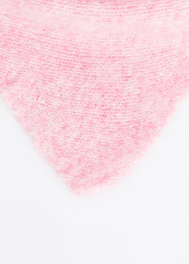 Echarpe triangle unie, avec laine Rose