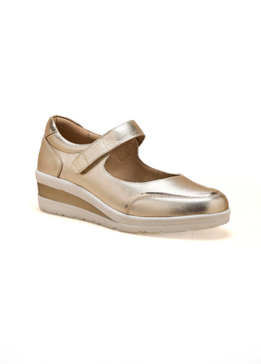 Ballerines compensées avec bride scratch Dore