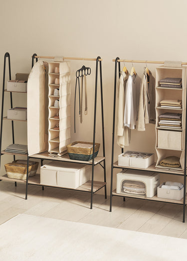Housse rangement vêtement 115cm, clair Beige