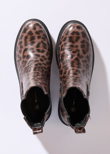 Boots Chelsea compensées imprimé léopard Leopard