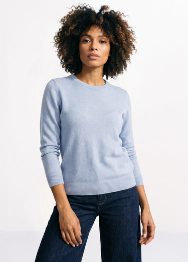 Pull doux col rond manches longues Ciel