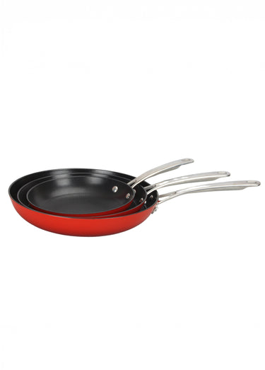 Set 3 poêles 20/24/28cm, Red Air Iron Rouge