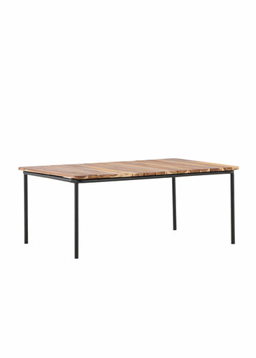 Table basse outdoor acier et bois acacia Naturel