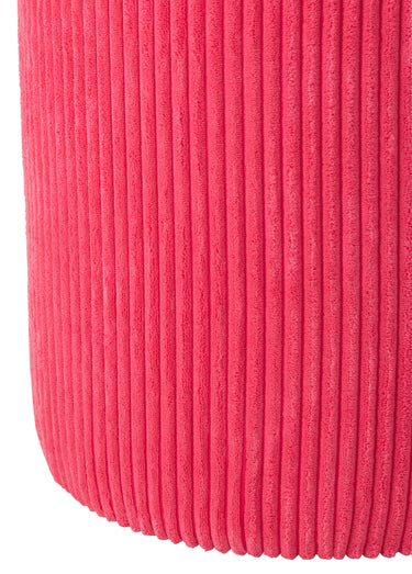 Pouf d'appoint rond en velours cotelé Rose