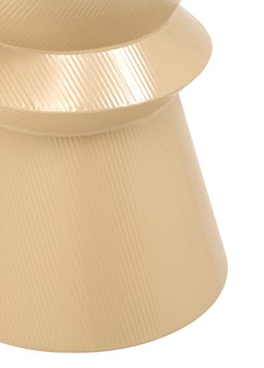 Table d'appoint acier forme totem MAYA Beige
