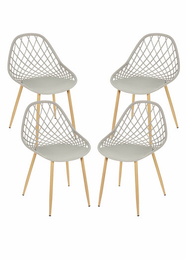 Chaises d'extérieur avec dossier alvéolé Taupe