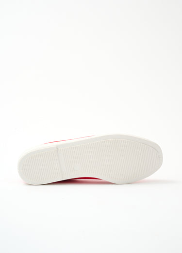 Mocassins toile largeur confort Rouge