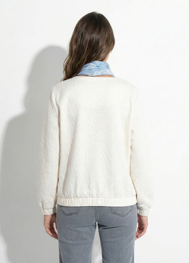 Blouson pressionné effet matelassé Ecru