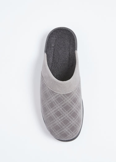 Chaussons mules compensées mixtes largeur confort Gris