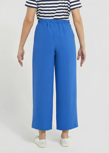 Pantalon large élastiqué, Essentiel Bleu Vif