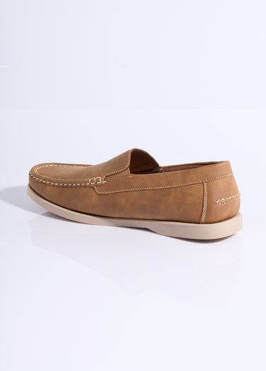 Mocassins inspiration chaussures bateau Camel
