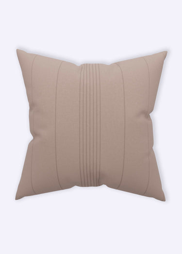 Housse de coussin bachette coton, motif lignes Taupe