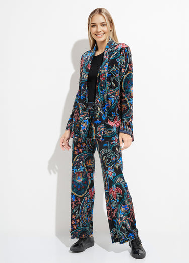 Veste en velours, imprimé cachemire Noir Imprime