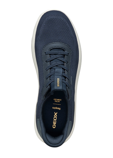 Baskets sportwear à lacets en mesh Bleu Marine