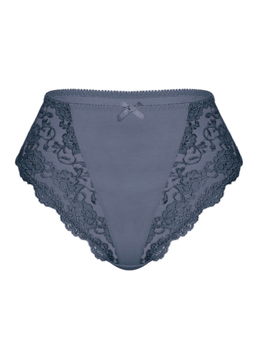 Culotte haute avec dentelle Gris
