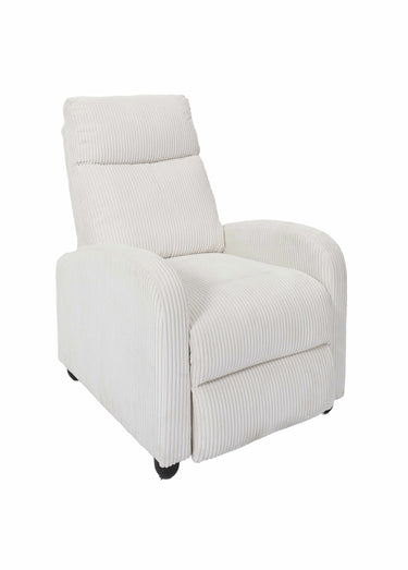 Fauteuil multipositions velours cotelé Blanc Casse