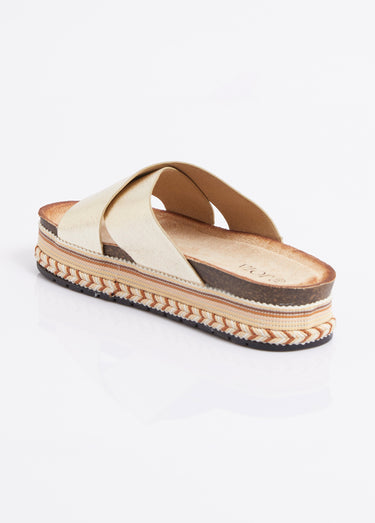 Mules brides croisées semelle plateforme Dore