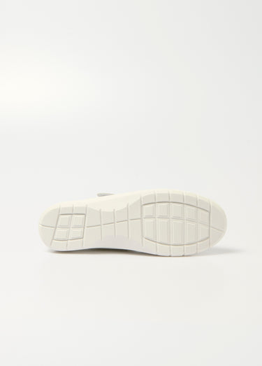 Sandales confortables en cuir avec bride Gris Clair