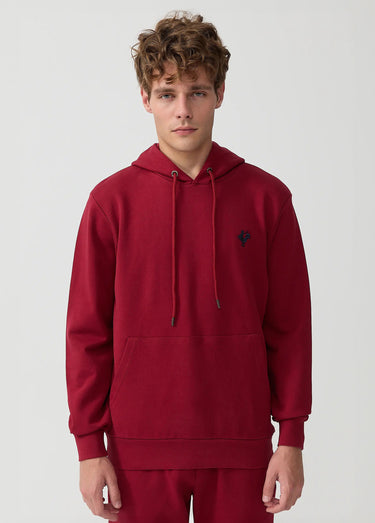Sweat shirt à capuche poche kangourou Bordeaux