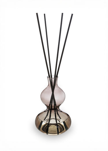 Diffuseur verre coloré + batonnets bois Tonka