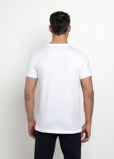 T-shirts essentiel col V manches courtes Blanc