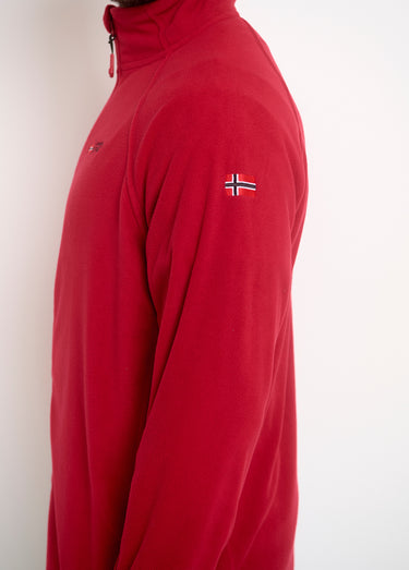 Veste polaire chaude avec col montant Rouge