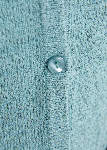 Gilet col V boutonné brodés strassé Vert