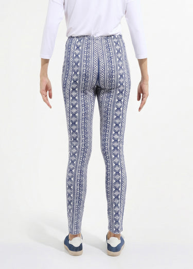 Legging imprimé taille élastiquée Rayures