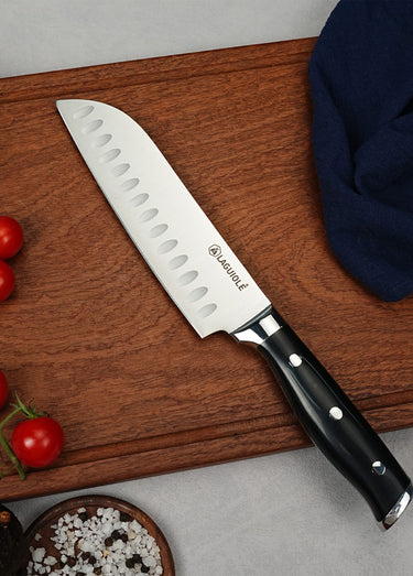 Couteau Santoku lame forgée, Essentials Noir