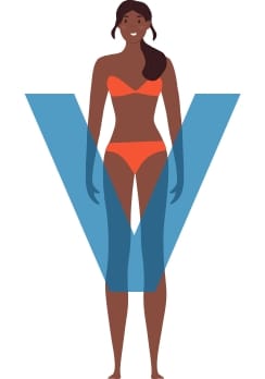 La silhouette en V