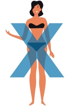 La silhouette en X