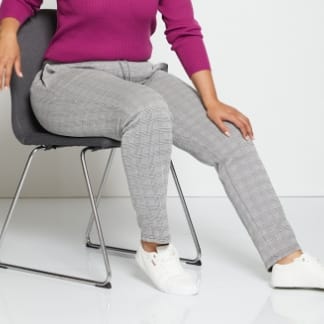 Straight-leg plain or jacquard knit trousers NOULENS