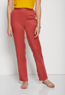 Straight-leg trousers with a partially elasticated waistband NOELIA