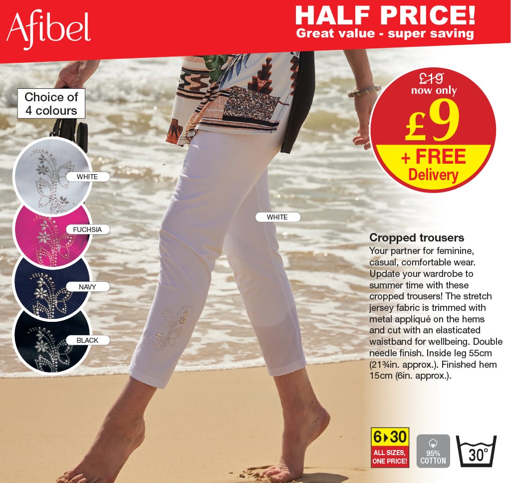 BESTSELLER - Cropped trousers: Half Price, was £19, now only £9 + free delivery